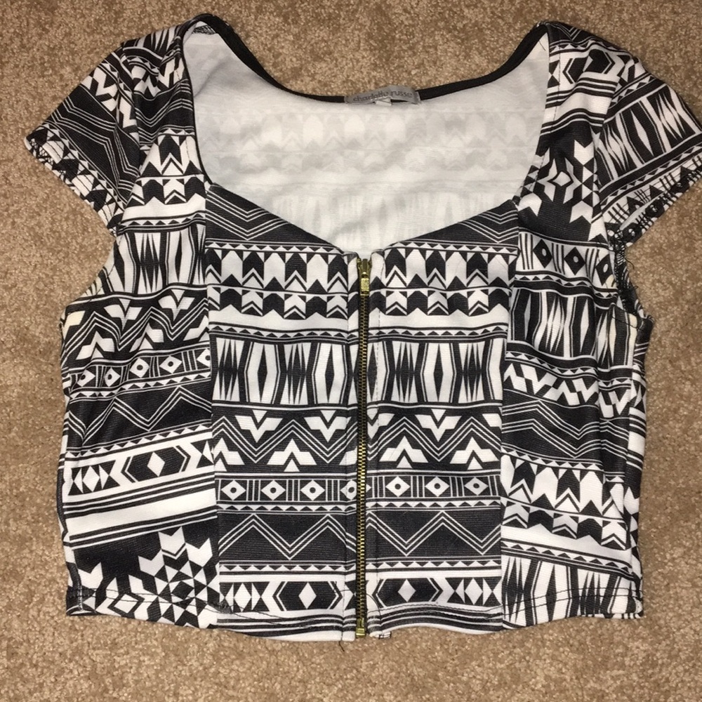 Zip up crop top